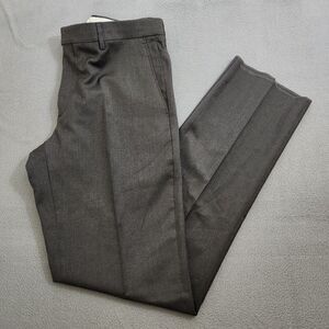 Patrick James Men 38 Black Wool Tollegno 1900 Super 100s Unhem Dress Pants NWT